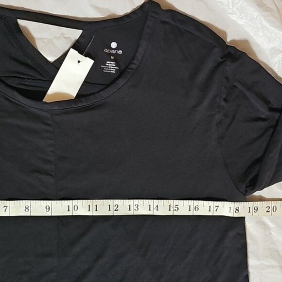 Apana Women's Size Medium Black Long Sleeve Shirt with Cutout on Back NWOT - Picture 11 of 11